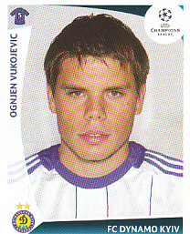 Ognjen Vukojevic Dynamo Kyiv samolepka UEFA Champions League 2009/10 #387